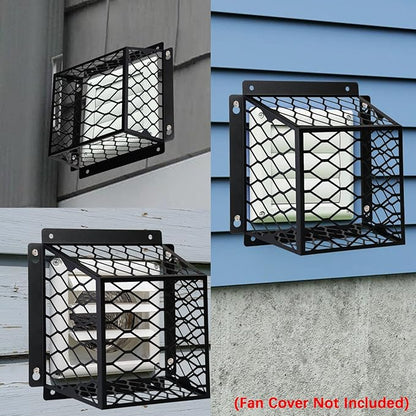 Dryer Vent Cover Guard,Dryer Vent Bird Guard Cagefor Most 3" to 4" Exhaust Fan Cover,7"Lx7"Wx5"H Steel Ventilation Bird Cage for Bathroom Exhaust Ventilation,Black,2PCS