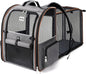 Lekebobor Extra Large Cat Backpack Carrier Expandable Pet Carrier Backpack for Small/Medium Dogs and Medium/Large Cats, Grey