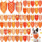 Abbylike 50 Pcs Orange Plaid Dog Bandanas Bulk Check Pattern Bandanas for Dogs Triangle Kerchief Bib Scarf Set for Pet Party Costume Photo Props Accessories Pet Shops, 25 Styles(31.5 x 21.7 x 21.7)