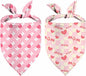 Mother Day Dog Bandanas, I Love Mom Dog Scarf, Accessories for Medium Large Dogs