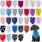 30 Pcs Paw Print Dog Bandanas for Small Dogs Stitch Dog Bandanas Bulk Polyester Bandana Party Grooming S