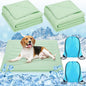 2 Pack Cooling Dog Blankets with Storage Bag Self Cooling Dog Blankets Washable Pet Cold Mats 59 x 47 Inch Portable Cat Pads for Summer Hot Weather Pet Puppies Supplies