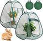 2PCS Mesh Plant Protector Tent from Animals, 28X28X32Inch Pop Up Garden Netting Cover Large Green Crop Cage Plant Protection Tent to Protect Outdoor Potted Plants Flowers Fruits from Deer Birds Cat