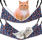 Cat Hammock for Cage Hanging Reversible 2Pack,Pet Hammock Bed Adjustable,Soft Sleeping Hammock for Cats,Ferret,Puppy,Rabbits,Small Animals (L, Stars)