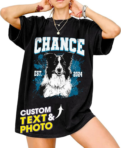 Mit & Mia Custom Your Own Bootleg Rap Shirts for Boyfriend Girlfriend Face Shirt with Photo Gift for Him Her Pet Lovers