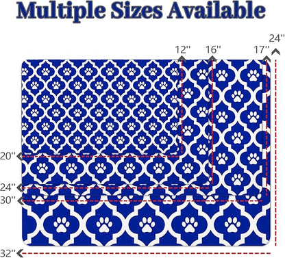 Dog Food Mat 12X20 Inch Pet Feeding Absorbent Mats for Floor Cat Water Bowl Placemats Non-Slip Washable Dog Mat for Food and Water