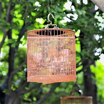 Bird Cage Seed Catcher, 45-90'' Adjustable Bird Cage Cover, Universal Nylon Bird Cage Mesh Net, Bird Cage Skirt Guard Accessories for Parrot Parakeet Macaw Round Square Cage (Pink)