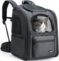 Pecute Cat Backpack Carrier, 30% Energy Saving Breathable Pet Backpack, Foldable Ergonomic Travel Carrier for Cats and Small Dogs, Ideal for Hiking, Outdoor Trips & Vet Visits