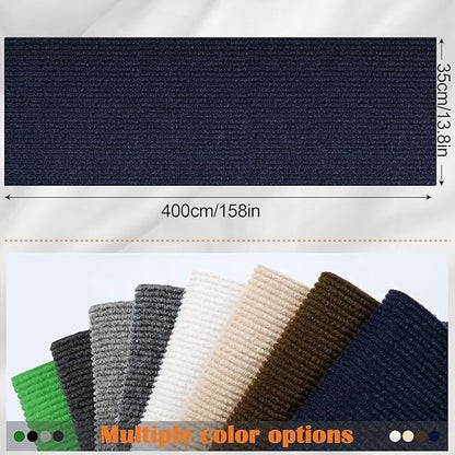 Cat Scratch Furniture Protector - 158" x 13.8" Trimmable Self-Adhesive Cats Claws Scratch Pads, DIY Cat Climbing Couch Protector for Scratch Post Cat Tree Replacement Indoor (Dark Blue)