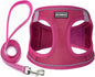 Dog Harness with Leash Set, No Pull Adjustable Reflective Step-in Puppy Pet Vest Harnesses for Small Medium Large Dogs and Cats,Rose Red S