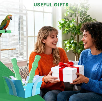 2pcs Bird Beak Grinding Stone, Anti-Slip Parakeet Nail Trimming Stick Resin, Bird Parrot Cage Perch Stand Platform Foot, Claws Trimmer Chewing Toys for Budgies, Parakeets, Cockatiels, Conures