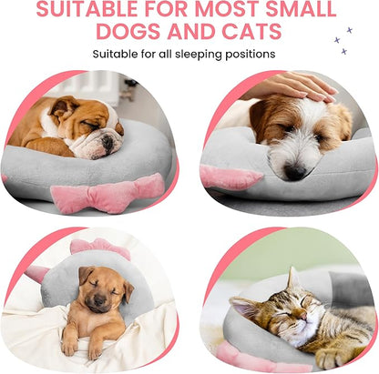 Dog Pillow - Soft Neck Pillows for Dogs, Washable Dog Calming Pillow for Better Sleep, Reduces Anxiety, Gift for Medium/Large Dogs and Cats
