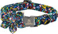 Lionheart Glory Darkblue Flower Dog Collar - Floral Bow for Male or Female, Spring Fall Pet Gift, Durable Adjustable for Small Dogs
