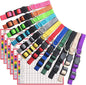 Puppy Collars for Litter,Puppy Collars for Small Puppies Soft Nylon Safety Whelping Litter Collar for Newborn Pets with Record Keeping Charts 12pcs(S)