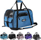 EliteField Soft Sided Pet Carrier (3 Year Warranty, Airline Approved), Multiple Sizes and Colors Available (17" L x 9" W x 12" H, Sapphire Blue)