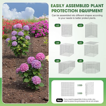 9 PCS Plant Protectors from Animals,12x12 Inch Heavy Duty Metal Plant Cages, Garden Cage to Keep Animals Out, Garden Wire Mesh Protection from Rabbit Chicken Squirrel Tree, Vegetables, Flowers