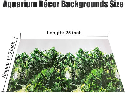 Fish Tank Background Sea Anemone Coral Theme Aquarium Background Poster Fish Backdrop for Aquarium Wallpaper Double-Sided Fish Tank Sticker Paper