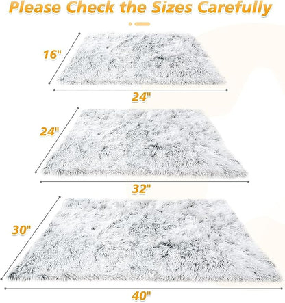 PJYuCien Dog Blankets for Small Dogs Washable - Fluffy Fuzzy Cat Blanket for Couch, Puppy Throw for Furniture with Polyester Fleece, Super Soft Plush for Pet Kitten Doggy, Grey, 24" x 32"