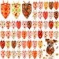 Abbylike 50 Pcs Fall Thanksgiving Dog Bandana Bulk Pumpkin Bandana for Dogs Triangle Kerchief Bib Scarf for Pets Autumn Costume Photo Props Accessories Pet Shops, 25 Styles (25.6 x 17.7 x 17.7)