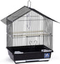 Prevue Pet Parakeet Manor Bird Cage with Handle - Versatile Carrier for Home or Travel, Small Bird Accessories, Easy Storage, Ideal for Canaries, Budgies, Finches, Parakeets, and More - Black