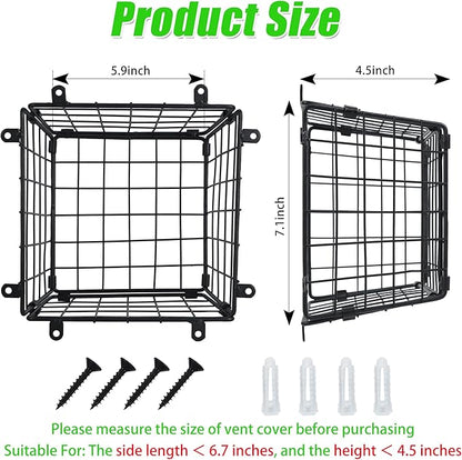 Dryer Vent Cover Guard Outside, Dryer Exhaust Vent Cover Bird Guard Protector to Prevents Birds from Entering, Universal Bird Cage for 3" to 4" Bathroom Outdoor Exhaust Ventilation Fan, 7"x7"x4.5"