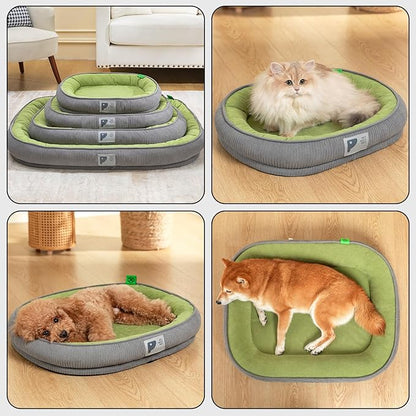 Orthopedic Small Dog Bed,Dog Sofa Bed with Egg Crate Foam with Four-Sided Bolster, Removable Cover & Non-Slip Bottom S