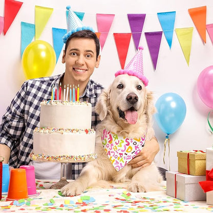 Weewooday 6 Pieces Sublimation Heat Transfer Dog Bandana Triangle Dog Scarf Polyester Pet Bandana DIY Handkerchief Bib for Dogs Puppy