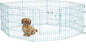 MidWest Homes for Pets Folding Metal Puppy / Dog Exercise Pen, Indoor/Outdoor Playpen with Door, 16 Sq Feet of Play Space, 24-Inches Tall, Blue