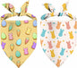 Easter Dog Bandana, 2 Pack Adjustable Holiday Party Pets Rabbit Easter Egg Bandana Triangle Bibs Cat Scarf Set