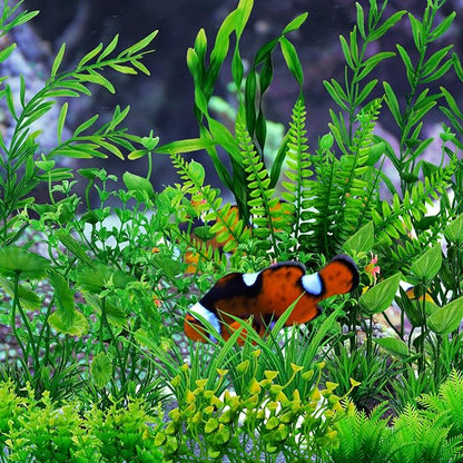 Fish Tank Accessories Aquarium Decorations Green Plants, 25pcs Green Fish Tank Decorations Plant, Aquarium Decor Plastic Plants