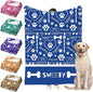 Personalized Paw Print Dog Blanket with Pet Name Face-Custom Puppy Blankets with Picture for Dogs-Customized Dog Memorial Throw Fleece Blanket-Loss of Pets Supplies Sympathy Gift for Bed Sofa Travel