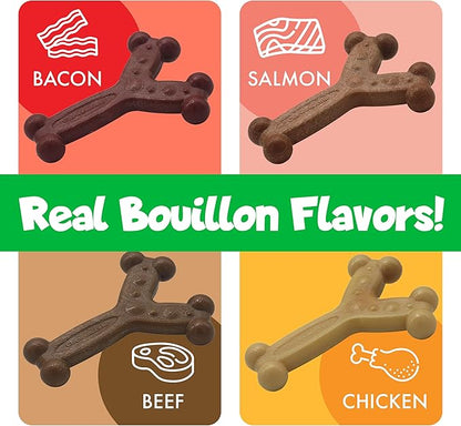 Chew'ems Durable Chew Toys for Small Dogs | Long-Lasting & Flavorful Chew Dog Toys, Small Dog Breeds | Chicken-Flavored