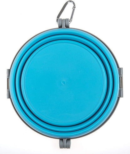 Loving Pets - Bella Roma Portable Travel Dog Bowl Collapsible Dog Food & Water Bowl (Blue, Large)
