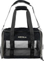 Katziela Deluxe Quilted Airline Approved Pet Dog & Cat Carrier for Airplane Travel (Large, Black)