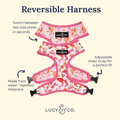 Lucy & Co. Little Lamb Dog Collar - Durable Lightweight Designer Collar for Pets - Adjustable Metal Safety Buckle - Yellow Floral - Medium