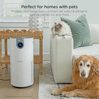 Shark Air Purifier for Home, Office, and Bedroom, Clean Sense Technology, HEPA Air Filter, 1200 Sq Ft, Captures 99.98% of Particles, Pet Dander, Pollutants, Dust, Smoke, Allergens & Smells, HP202
