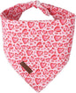 Valentine Dog Bandana, Pink Heart Triangle Bid Scarf for Small Medium Dog, Cotton Pet Kerchief for Girl Boy Dogs or Cats, Red Dog Bandana, Cute Adorable Puppy Bandana