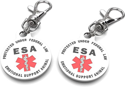 ESA tag Emotional support animal tag emotional support animals ID emotional support dog vest Service Dog animal ESA service dog patch tag collar tags for small dogs collars medical patches sevice esa