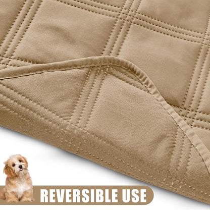 Smiry Waterproof Dog Bed Cover Blanket 30x53, Soft Reversible Pet Blanket, Washable Leakproof Cats Dogs Couch Cover for Sofa, Couch, Furniture, Camel/Camel
