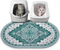 Bienbee Cat Litter Mat, 33" x 22" Large Size Litter Box Mat Rug with Non-Slip Bottom,Urine and Water Proof, Easy to Clean Cat Supplies Essentials for Indoor Kitty Kitten Floor,Green L