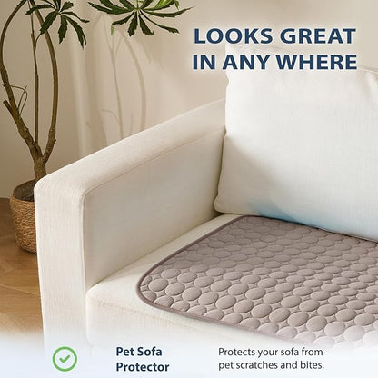 MICROCOSMOS Summer Cooling Mat & Sleeping Pad- Water Absorption Top, Materials Safe, Easy Carry, EZ Clean. Keep Cooling for Pets, Kids and Adults.(Brown, 36" x36")