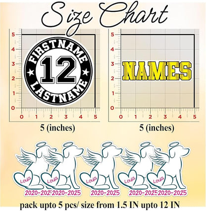 Custom Pet Memorial Heart Name Sticker Personalized Text Loss of Dog Decal Waterproof Die Cut Vinyl & Transparent DTF Decal for Laptop Helmet Car Cup Phone Tablet for Male Female