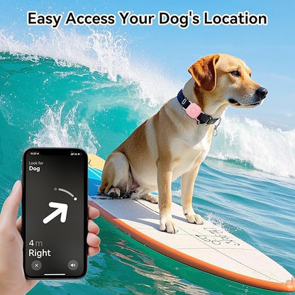 DDJ 2-Pack Dog Collar Holder for Tile Life360 Mate (2024) 2022 Tracker, Waterproof Silicone Cover Full-Body Protective Case for Tile Mate Tracker Cat Collar, Ultra Durable, Scratch Resistant, Pink