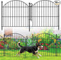 Decorative Garden Fence 24in (H) x20ft (L), 10 Pack No Dig Fence Animal Barrier for Dog with Lock, Arched Flower Bed Edging, Wire Border Panel Fencing for Yard Patio Outdoor Decor
