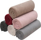 Fleece Throw Blanket Set Bulk for Travel Kids Outdoor Wedding Pet (Assorted #7, Pack of 6 50x60 Inches)