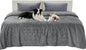 Bedsure Waterproof Bed Cover for Dogs Washable - Waterproof Blanket for King Bed Couch Sofa Cozy, Lightweight Furniture Protector for Pet Cat Quick Drying, Ash Grey, Cal King，82x120IN