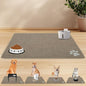 PUPTECK Dog Food Mat, Absorbent Pet Cat Feeding Mat for Food and Water Bowls, Anti-Slip Dog Placemat for Floors Waterproof, Pet Supplies Accessories, Khaki L