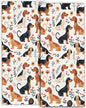 Cute Dachshund Hand Towels - 2 Pack,14.5" X 28",Soft Microfiber Polyester Cartoon Towel Set with Weiner Dog-Lover & Floral Pattern,for Rustic Bathroom Kitchen Spa Hotel Decor Gifts Women Girls