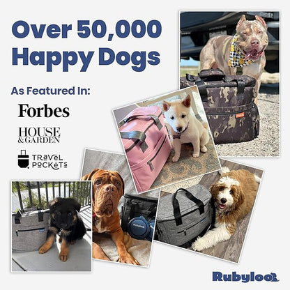 The Original Doggy Bag™ - Complete Dog Travel Bag for Supplies with 2 BPA-Free Travel Dog Bowls & 2 Pet Food Containers - Traveling Kit for Road Trips, Camping, Weekend Away or Doggy Gift: Navy
