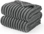 Bedsure ComfyFleece™ Waterproof Dog Blankets for Large Dogs - Soft Pet Cat Blanket Corduroy Fleece for Couch Bed Protector Washable, Cozy Calming Reversible Furniture Protection,50"x60", Warm Grey